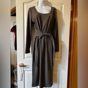 Grey Long Sleeve Dress
